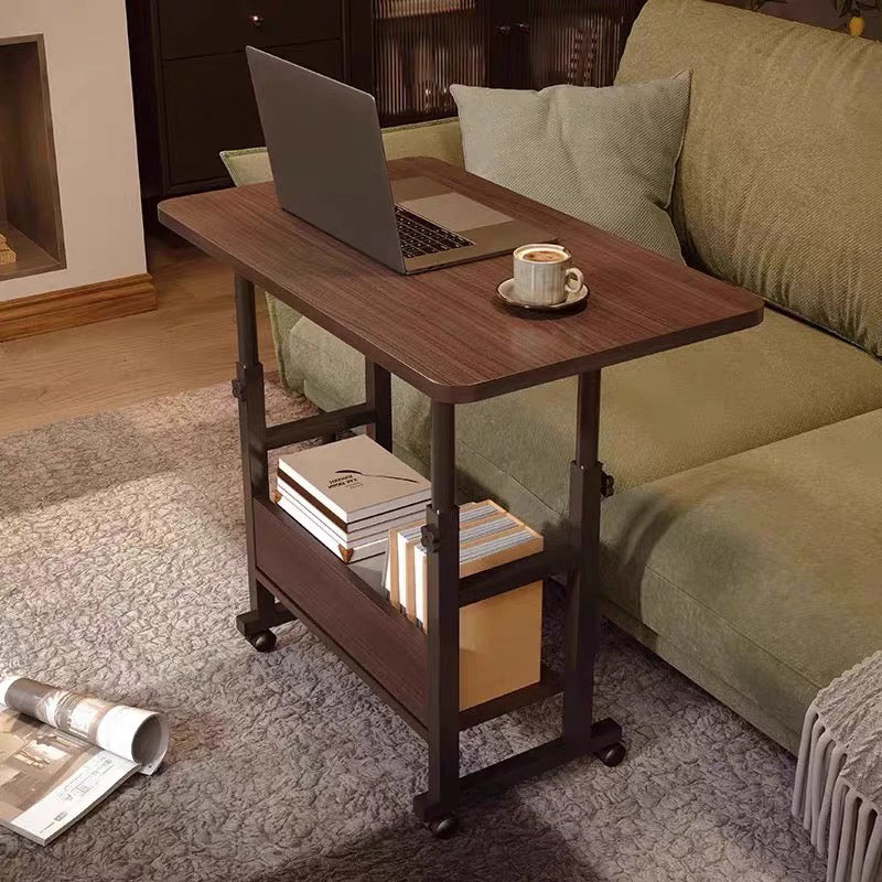 Γραφείο Τροχήλατο Stolu I MDF-Metal σε Καρυδί Απόχρωση 80x40x68