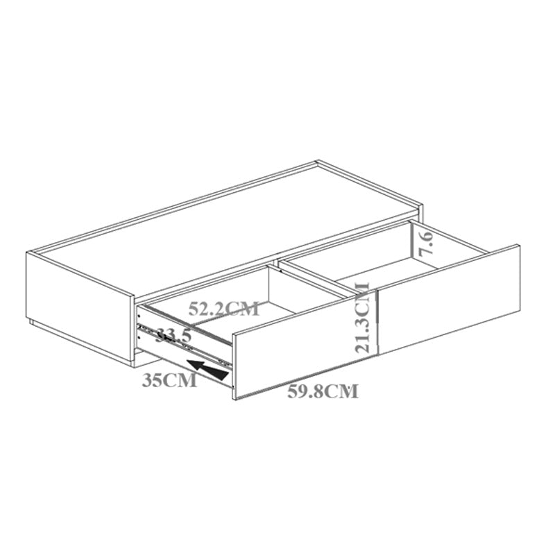 Συρταριέρα Sonlen MDF σε Oak Απόχρωση 120x40x72