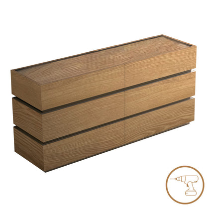 Συρταριέρα Sonlen MDF σε Oak Απόχρωση 120x40x72