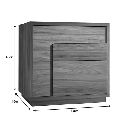 Κομοδίνο Inget MDF σε Καρυδί Απόχρωση 50x40x48