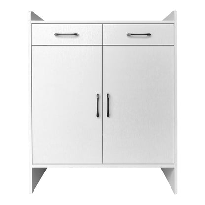 Παπουτσοθήκη Gazen 12 Ζεύγων με Συρτάρια σε Λευκή Απόχρωση 80x33x100