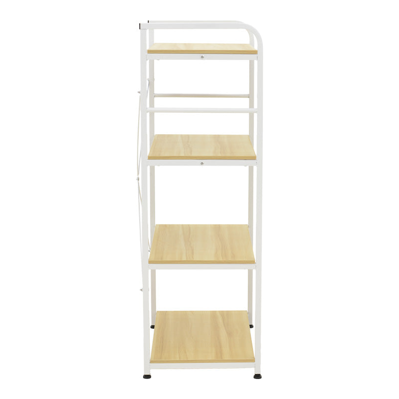 Ραφιέρα Επιδαπέδια Depo Μέταλλο Λευκό-MDF σε Φυσική Απόχρωση 60x40x120