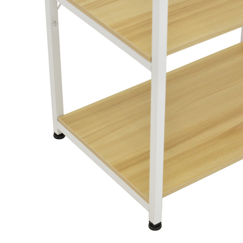 Ραφιέρα Επιδαπέδια Depo Μέταλλο Λευκό-MDF σε Φυσική Απόχρωση 60x40x120