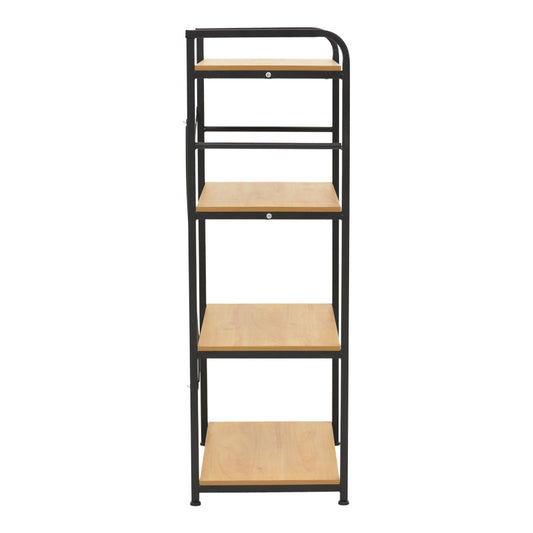 Ραφιέρα Επιδαπέδια Depo Μέταλλο Μαύρο-MDF σε Oak Απόχρωση 60x40x120