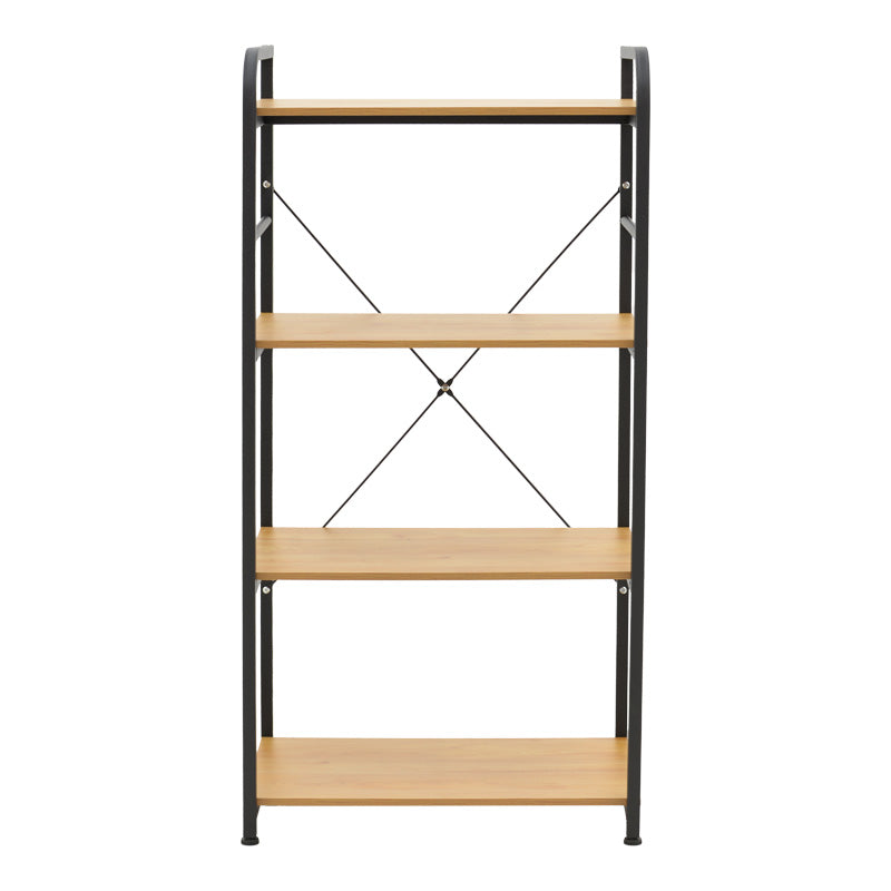 Ραφιέρα Επιδαπέδια Depo Μέταλλο Μαύρο-MDF σε Oak Απόχρωση 60x40x120