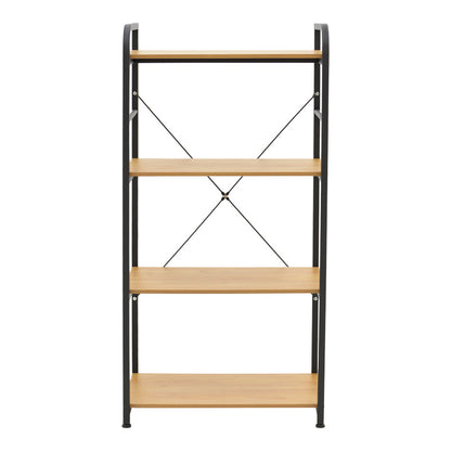 Ραφιέρα Επιδαπέδια Depo Μέταλλο Μαύρο-MDF σε Oak Απόχρωση 60x40x120