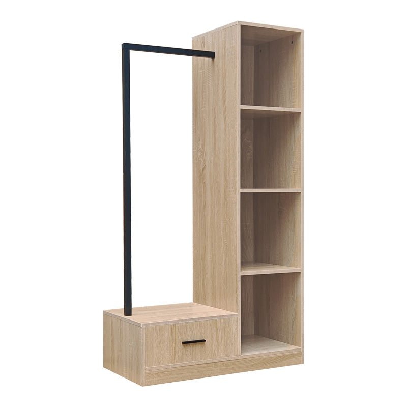 Έπιπλο Εισόδου Erdeco MDF σε Φυσική Απόχρωση 80x40x150
