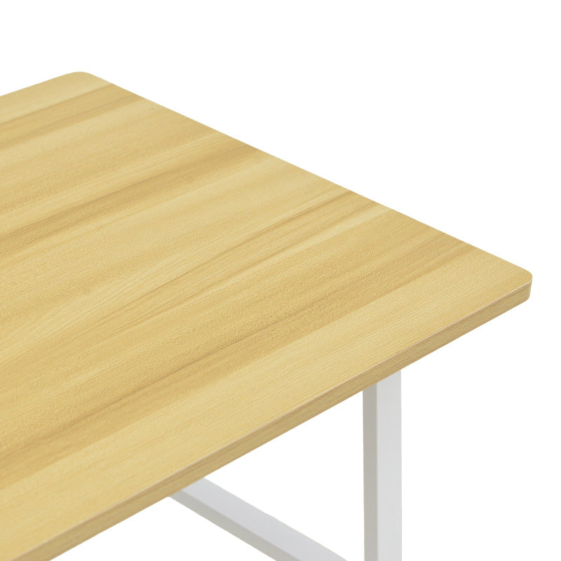 Γραφείο Εργασίας Ferje με Ράφια MDF σε Φυσική-Λευκή Απόχρωση 100x48x75