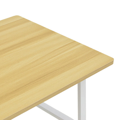 Γραφείο Εργασίας Ferje με Ράφια MDF σε Φυσική-Λευκή Απόχρωση 100x48x75