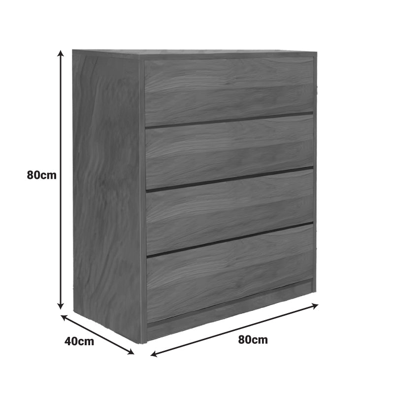 Συρταριέρα Kuanger MDF σε Καρυδί Απόχρωση 80x40x80