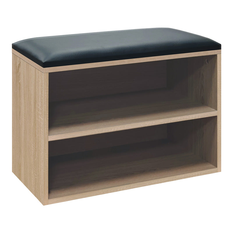 Παπουτσοθήκη-Σκαμπό Kiana 4 Ζεύγων με Μαξιλάρι σε Φυσική Απόχρωση 60x32x44