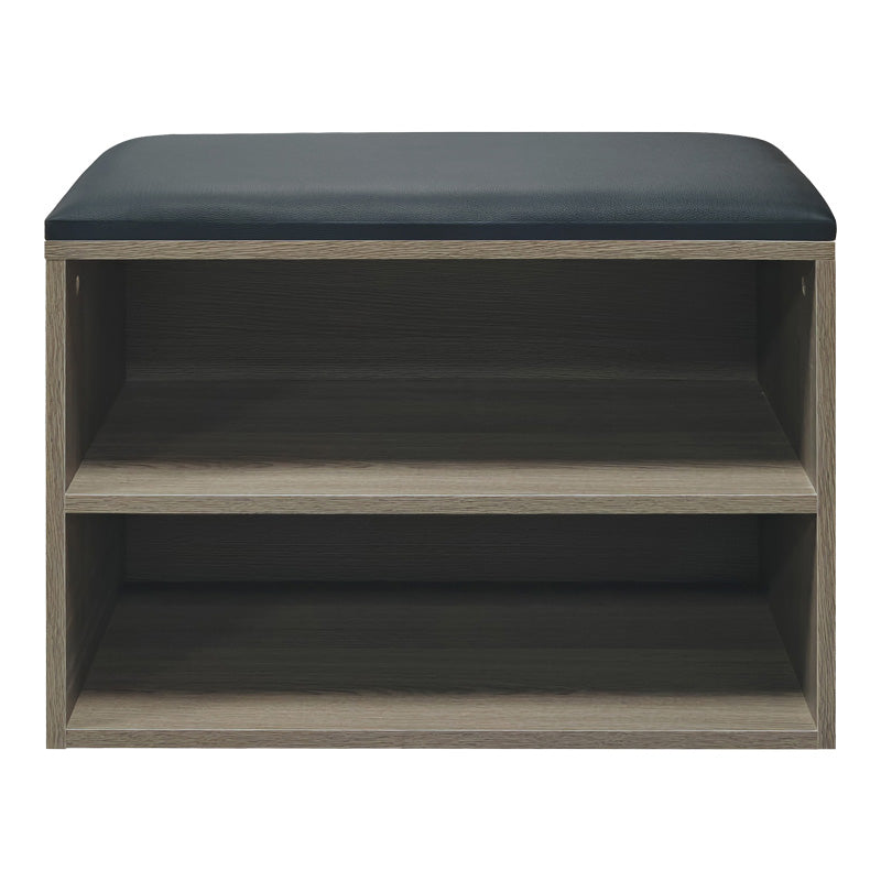 Παπουτσοθήκη-Σκαμπό Kiana 4 Ζεύγων με Μαξιλάρι σε Γκρι-Oak Απόχρωση 60x32x44