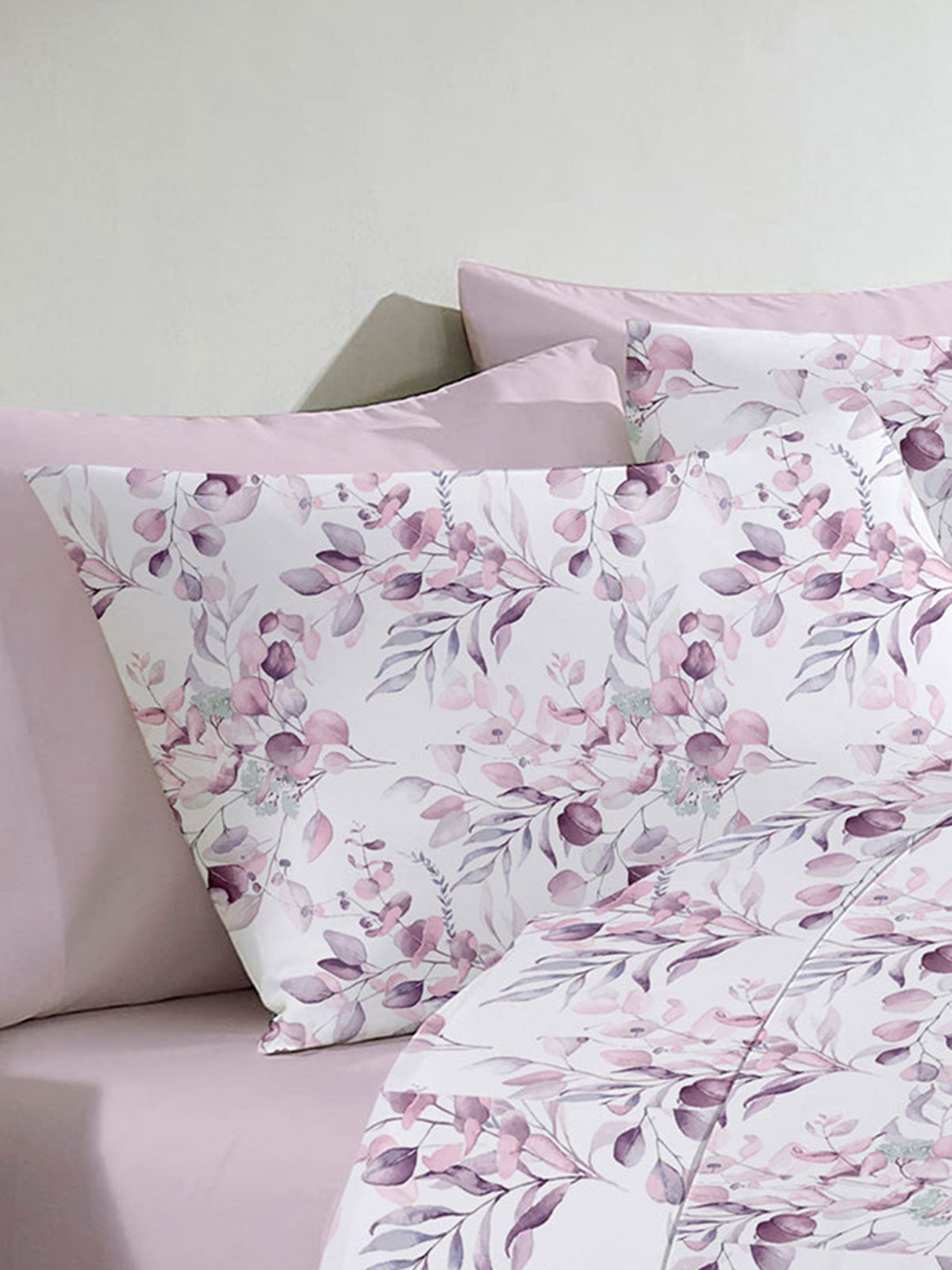 Μαξιλαροθήκη Menta Εμπριμέ 560 Lila 50x70εκ