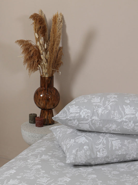 Μαξιλαροθήκη Menta Εμπριμέ 340 Grey 50x70εκ