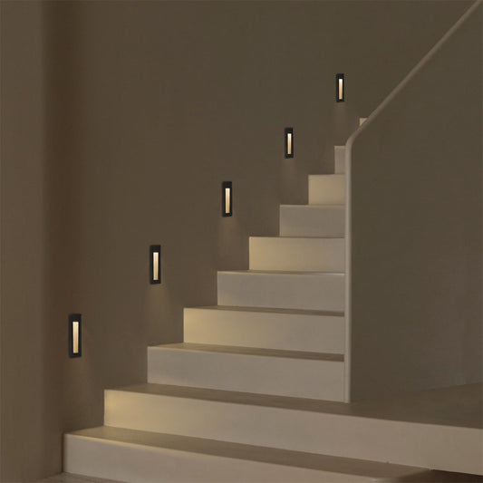 STEPART KLV-101-0092 Χωνευτό Φωτιστικό Σκαλοπατιού / Διαδρόμου LED 7W 735lm 45° AC 220-240V Αδιάβροχο IP65 Θερμό Λευκό 2700K - Lumileds SMD Chip & TÜV SÜD Driver - Μαύρο Ματ - Μ6.5 x Π6.5 x Υ21 / Q5.41 x 18.9