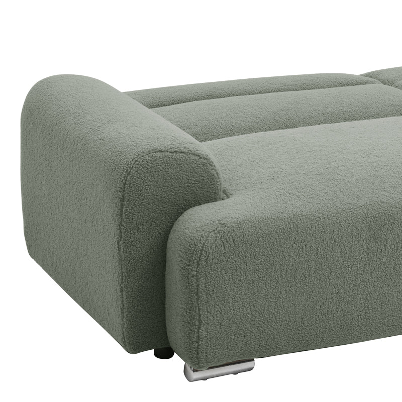 Three-Seater Sofa-Bed Harmonious Boucle Olive 223.5x92x81