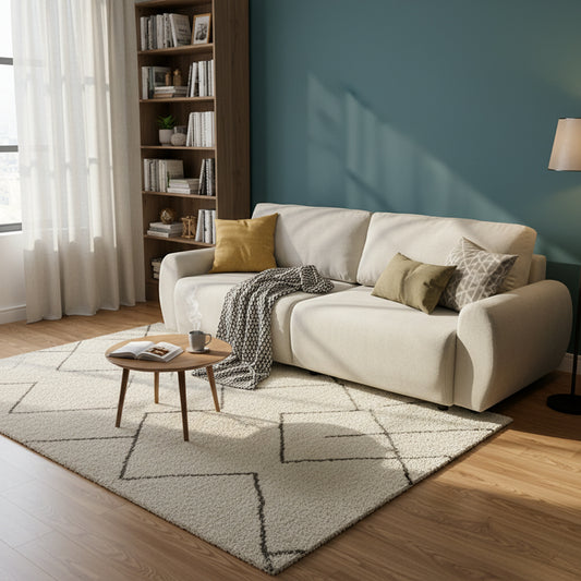 Καναπές-Κρεβάτι Τριθέσιος Hungie Ύφασμα Μπεζ 250x92x89