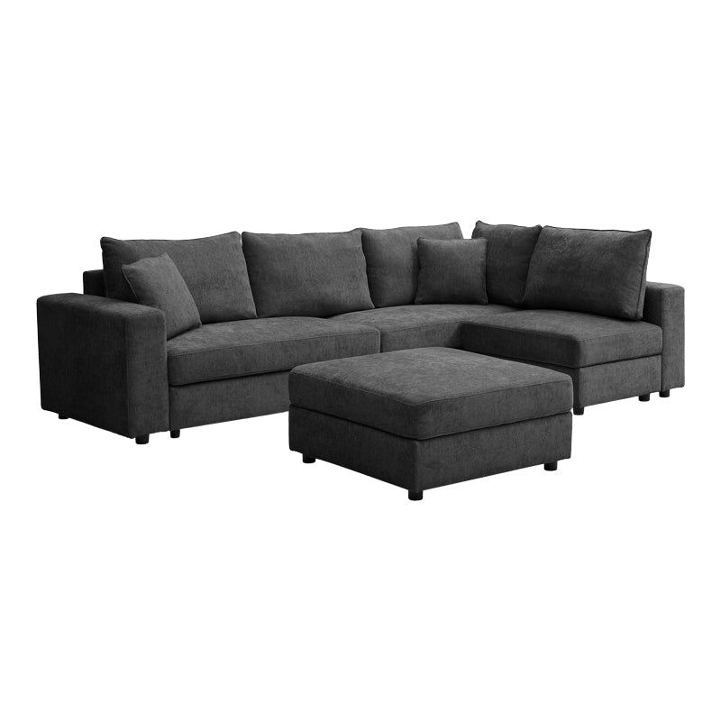 Πολυμορφικός Καναπές Navaro Ύφασμα Ανθρακί 281x256x85