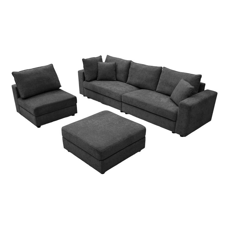 Πολυμορφικός Καναπές Navaro Ύφασμα Ανθρακί 281x256x85