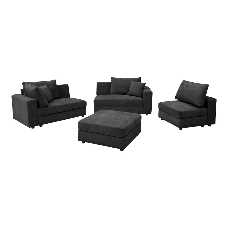 Πολυμορφικός Καναπές Navaro Ύφασμα Ανθρακί 281x256x85