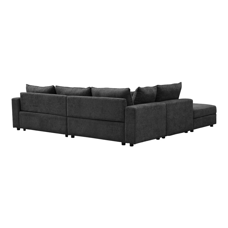 Πολυμορφικός Καναπές Navaro Ύφασμα Ανθρακί 281x256x85