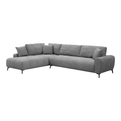 Veneto Corner Sofa Right Corner Grey Fabric 298x208x85