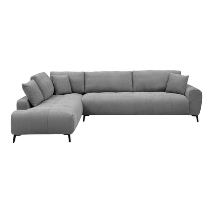 Veneto Corner Sofa Right Corner Grey Fabric 298x208x85