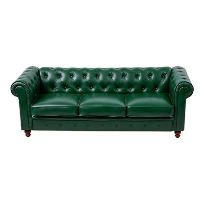 Καναπές Τριθέσιος Τ. Chesterfield PU Κυπαρισσί 203x84x67