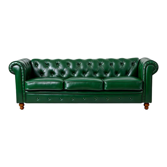 Καναπές Τριθέσιος Τ. Chesterfield PU Κυπαρισσί 203x84x67
