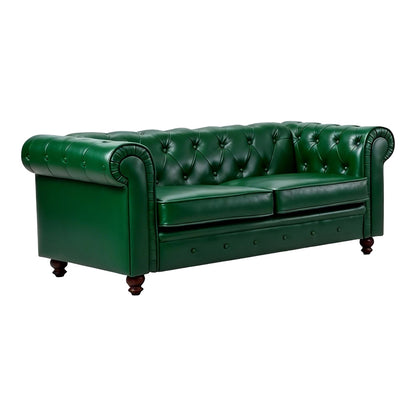 Καναπές Διθέσιος Τ. Chesterfield PU Κυπαρισσί 160x84x67