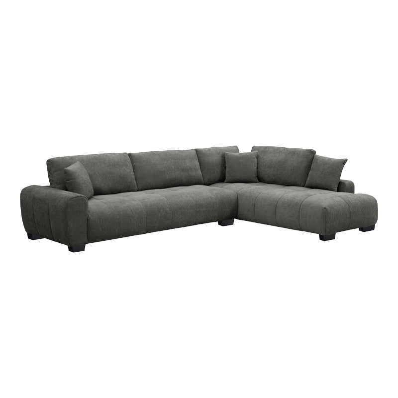 Corner Sofa Vaneto Left Corner Anthracite Fabric 298x208x85