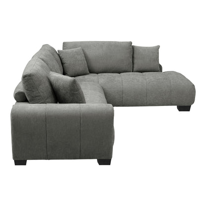 Corner Sofa Vaneto Left Corner Anthracite Fabric 298x208x85