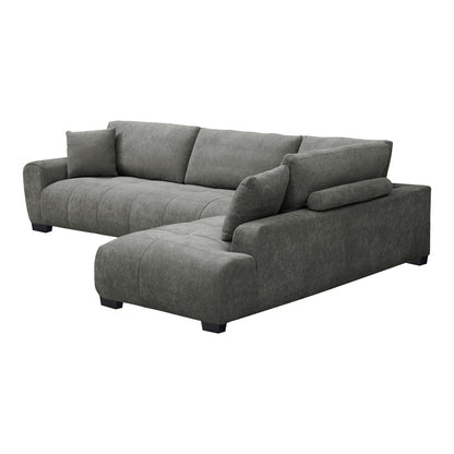 Corner Sofa Vaneto Left Corner Anthracite Fabric 298x208x85