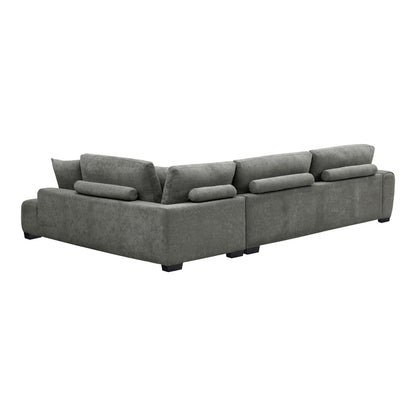 Corner Sofa Vaneto Left Corner Anthracite Fabric 298x208x85