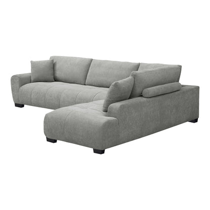 Vaneto Corner Sofa Left Corner Grey Fabric 298x208x85