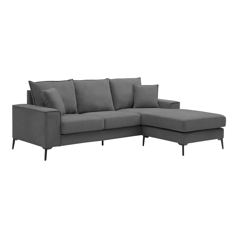 Ravelma Reversible Corner Sofa Anthracite Fabric 241x168x87