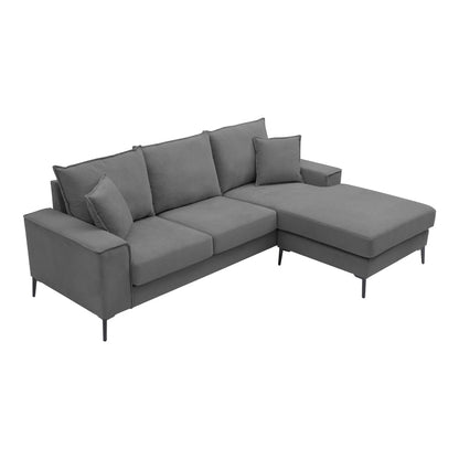 Ravelma Reversible Corner Sofa Anthracite Fabric 241x168x87