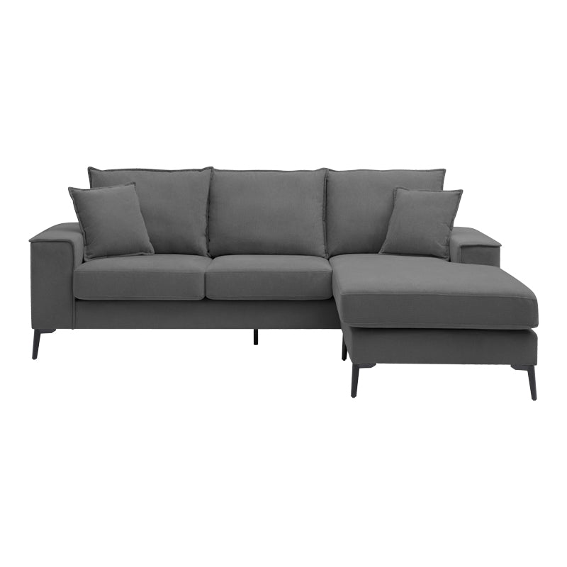 Ravelma Reversible Corner Sofa Anthracite Fabric 241x168x87