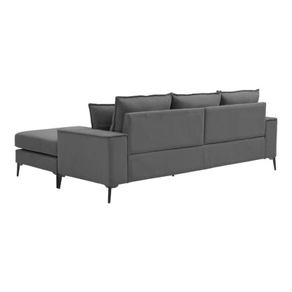 Ravelma Reversible Corner Sofa Anthracite Fabric 241x168x87