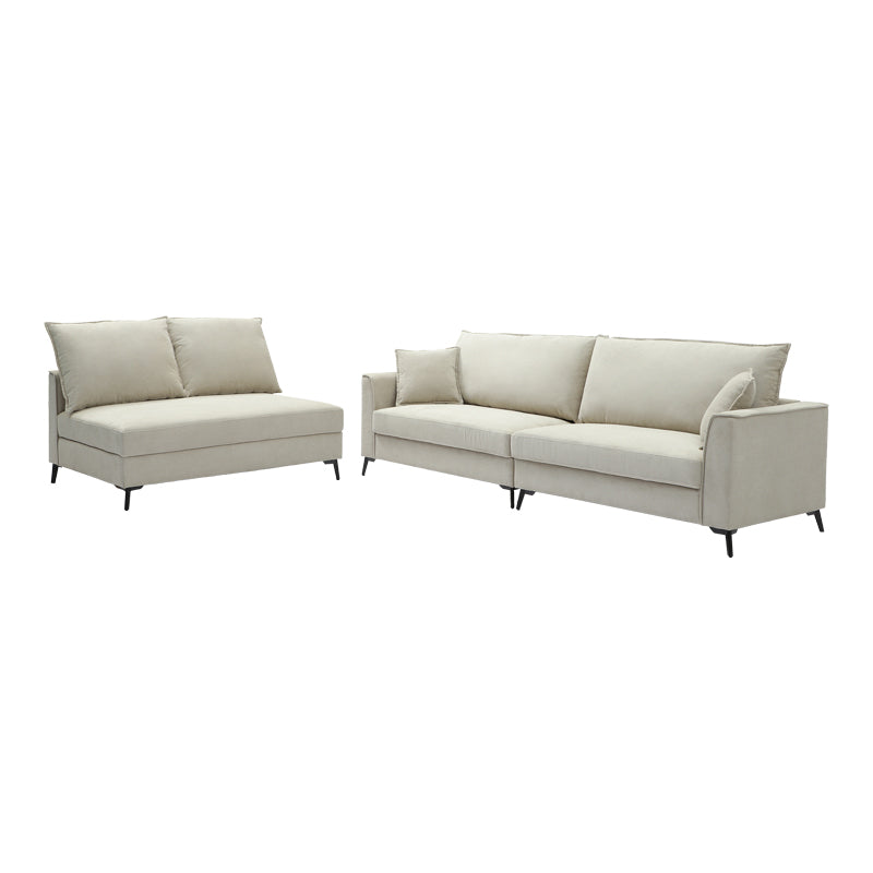 Corner Sofa Almy Reversible Beige Fabric 271x219x91