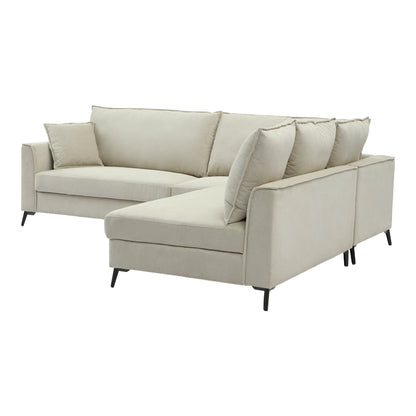 Corner Sofa Almy Reversible Beige Fabric 271x219x91