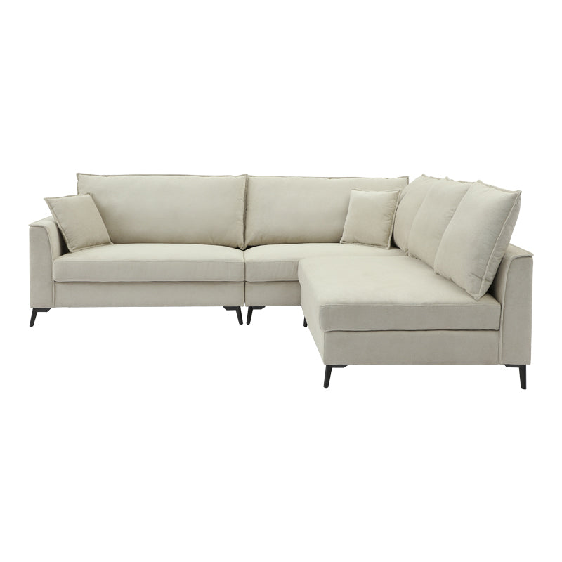 Corner Sofa Almy Reversible Beige Fabric 271x219x91