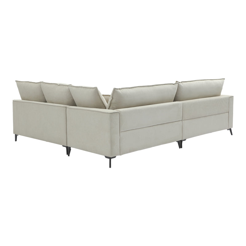 Corner Sofa Almy Reversible Beige Fabric 271x219x91