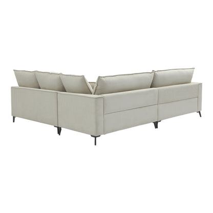 Corner Sofa Almy Reversible Beige Fabric 271x219x91