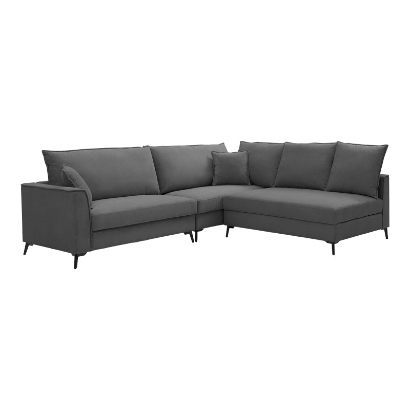Almy Reversible Corner Sofa Anthracite Fabric 271x219x91