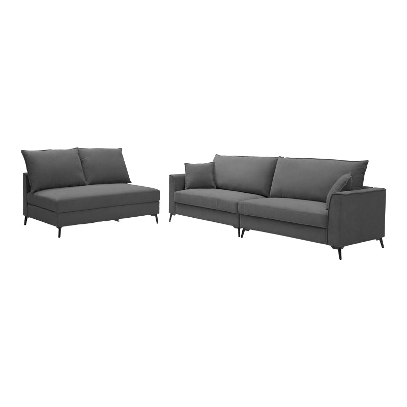 Almy Reversible Corner Sofa Anthracite Fabric 271x219x91