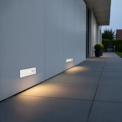 STEPART KLV-101-0088 Χωνευτό Φωτιστικό Σκαλοπατιού / Διαδρόμου LED 6W 750lm 45° AC 220-240V Αδιάβροχο IP65 Θερμό Λευκό 2700K - Lumileds SMD Chip & TÜV SÜD Driver - Λευκό Ματ - Μ21 x Π5.5 x Υ6.5 / Q20.3 x 5.6