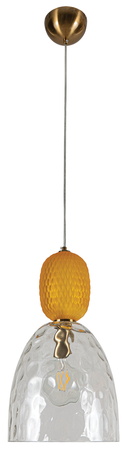 PDC 1281 HN 1/Φ ΣΦΥΡΙΛΑΤΟ ΓΥΑΛΙ ΜΕ ΔΙΑΚΟΣΜΗΤΙΚΟ ΜΕΛΙ ΓΥΑΛΙ 1xE27 Φ25x(45-120)