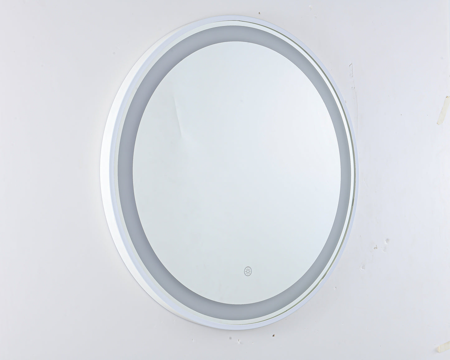 MIC-07 ΚΑΘΡΕΠΤΗΣ WH ΣΤΡΟΓΓΥΛΟΣ ΛΕΥΚΗ ΚΟΡΝΙΖΑ LED ΦΩΤΙΣΜΟ TOUCH Φ60εκ