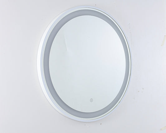 MIC-07 ΚΑΘΡΕΠΤΗΣ WH ΣΤΡΟΓΓΥΛΟΣ ΛΕΥΚΗ ΚΟΡΝΙΖΑ LED ΦΩΤΙΣΜΟ TOUCH Φ60εκ